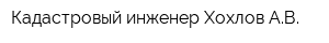 Кадастровый инженер Хохлов АВ