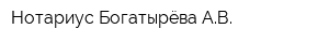 Нотариус Богатырёва АВ