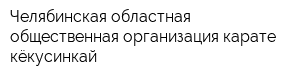 Челябинская областная общественная организация карате кёкусинкай