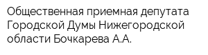 Общественная приемная депутата Городской Думы Нижегородской области Бочкарева АА