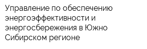 Управление по обеспечению энергоэффективности и энергосбережения в Южно-Сибирском регионе