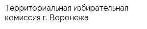 Территориальная избирательная комиссия г Воронежа