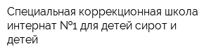 Специальная коррекционная школа-интернат  1 для детей-сирот и детей