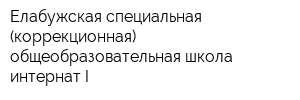 Елабужская специальная (коррекционная) общеобразовательная школа-интернат I