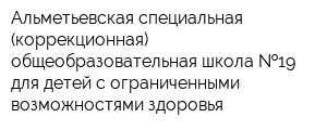 Альметьевская специальная (коррекционная) общеобразовательная школа  19 для детей с ограниченными возможностями здоровья