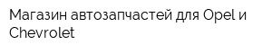 Магазин автозапчастей для Opel и Chevrolet
