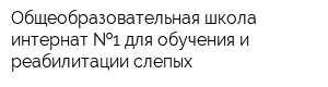 Общеобразовательная школа-интернат  1 для обучения и реабилитации слепых