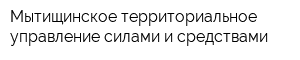 Мытищинское территориальное управление силами и средствами