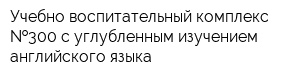 Учебно-воспитательный комплекс  300 с углубленным изучением английского языка