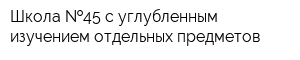 Школа  45 с углубленным изучением отдельных предметов