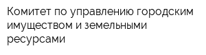 Комитет по управлению городским имуществом и земельными ресурсами