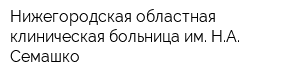 Нижегородская областная клиническая больница им НА Семашко