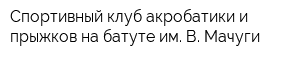 Спортивный клуб акробатики и прыжков на батуте им В Мачуги