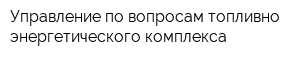 Управление по вопросам топливно-энергетического комплекса