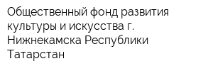 Общественный фонд развития культуры и искусства г Нижнекамска Республики Татарстан