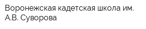 Воронежская кадетская школа им АВ Суворова
