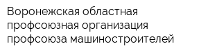 Воронежская областная профсоюзная организация профсоюза машиностроителей