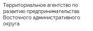 Территориальное агентство по развитию предпринимательства Восточного административного округа