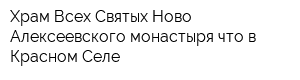 Храм Всех Святых Ново-Алексеевского монастыря что в Красном Селе