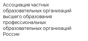 Ассоциация частных образовательных организаций высшего образования профессиональных образовательных организаций России