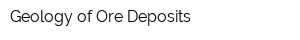 Geology of Ore Deposits