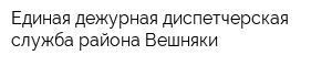 Единая дежурная диспетчерская служба района Вешняки