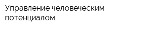 Управление человеческим потенциалом