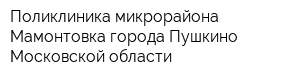 Поликлиника микрорайона Мамонтовка города Пушкино Московской области