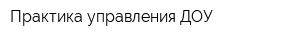 Практика управления ДОУ