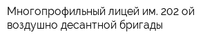 Многопрофильный лицей им 202-ой воздушно-десантной бригады