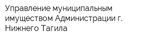 Управление муниципальным имуществом Администрации г Нижнего Тагила