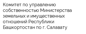 Комитет по управлению собственностью Министерства земельных и имущественных отношений Республики Башкортостан по г Салавату