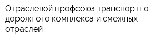 Отраслевой профсоюз транспортно-дорожного комплекса и смежных отраслей