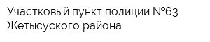 Участковый пункт полиции  63 Жетысуского района