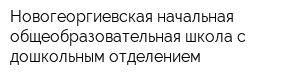 Новогеоргиевская начальная общеобразовательная школа с дошкольным отделением