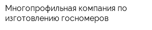 Многопрофильная компания по изготовлению госномеров