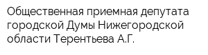 Общественная приемная депутата городской Думы Нижегородской области Терентьева АГ