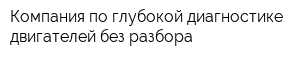 Компания по глубокой диагностике двигателей без разбора