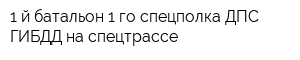 1-й батальон 1-го спецполка ДПС ГИБДД на спецтрассе