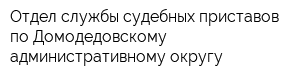 Отдел службы судебных приставов по Домодедовскому административному округу