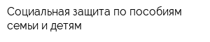 Социальная защита по пособиям семьи и детям