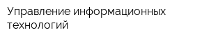 Управление информационных технологий
