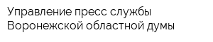 Управление пресс-службы Воронежской областной думы