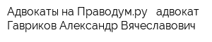 Адвокаты на Праводумру - адвокат Гавриков Александр Вячеславович