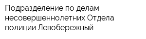 Подразделение по делам несовершеннолетних Отдела полиции Левобережный