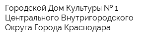Городской Дом Культуры   1 Центрального Внутригородского Округа Города Краснодара