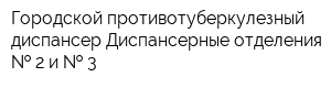 Городской противотуберкулезный диспансер Диспансерные отделения   2 и   3