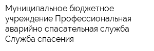 Муниципальное бюджетное учреждение Профессиональная аварийно-спасательная служба Служба спасения