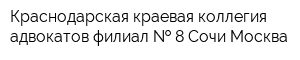 Краснодарская краевая коллегия адвокатов филиал   8 Сочи-Москва