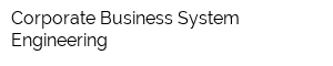 Corporate Business System Engineering